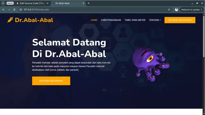 Source Code Sistem Pakar Deteksi Penyakit Menular berbasis Naive Bayes